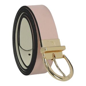 Ladies Nautica Designer Leather Reversible Belt Blush/White - Large